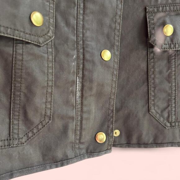 J Crew Downtown Field Jacket Waxed Cotton size M - Picture 7 of 7